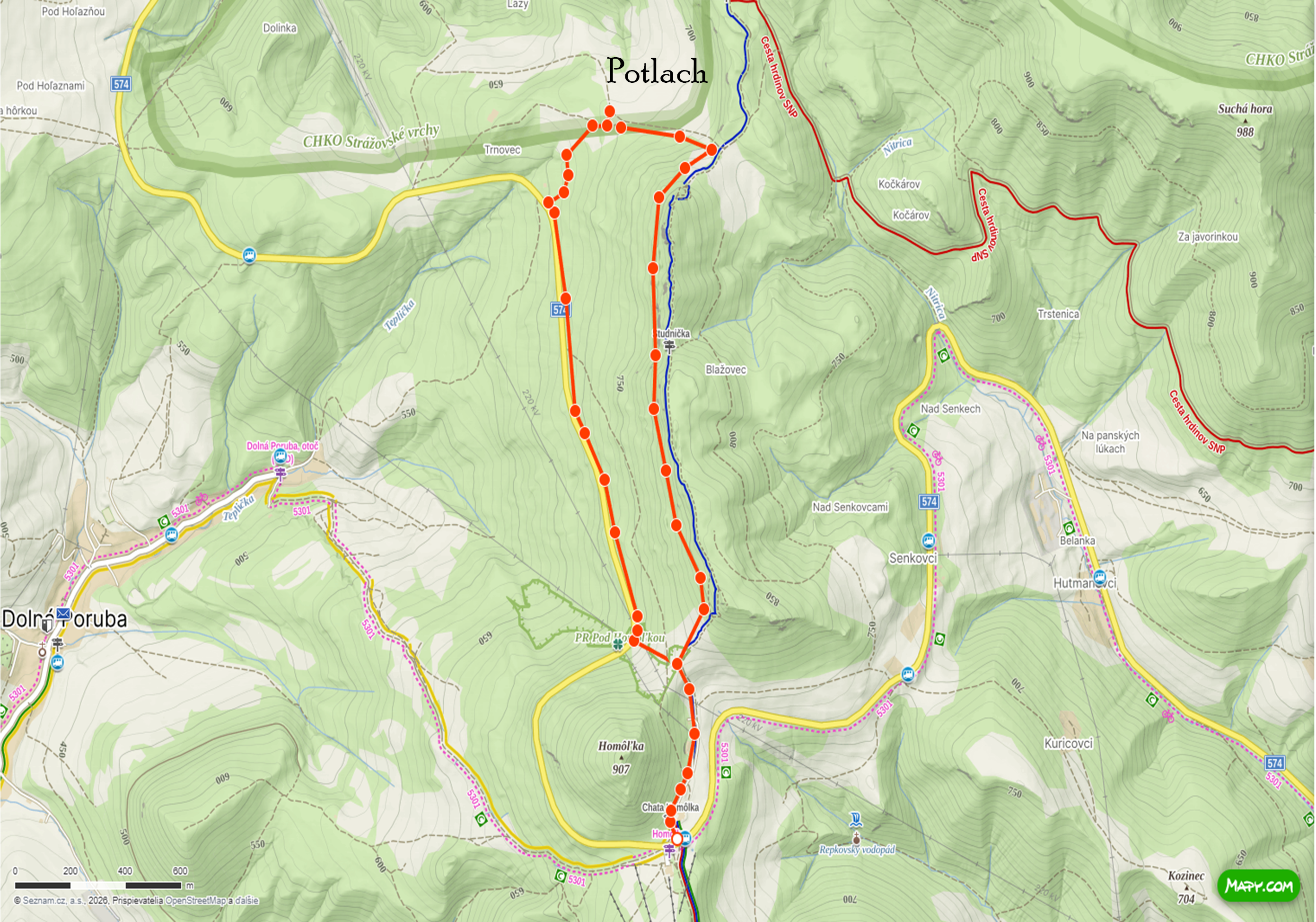 Mapa k 32. Slovenskoceskemu potlachu
