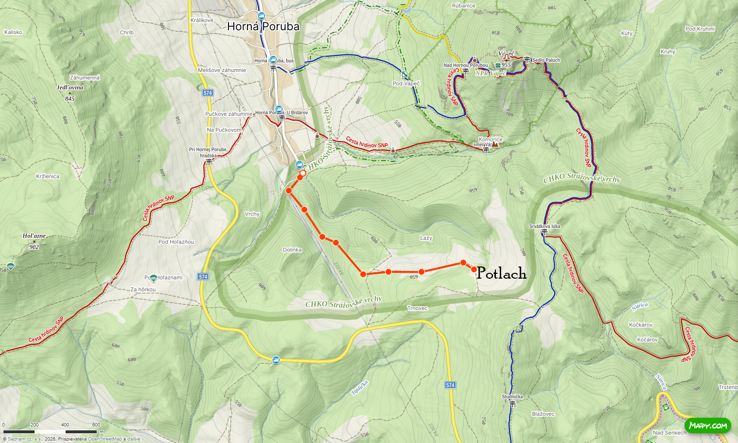 Mapa k 32. Slovenskoceskemu potlachu